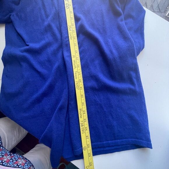 Chico's Easywear Open Front Lightweight Cardigan Royal Blue Size 1 - Picture 3 of 6